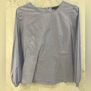 J.Crew Oxford blue blouse.